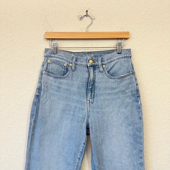 J. CREW Classic Straight Jeans Blue Denim High Rise Stretch Y2K Work - Picture 3 of 15